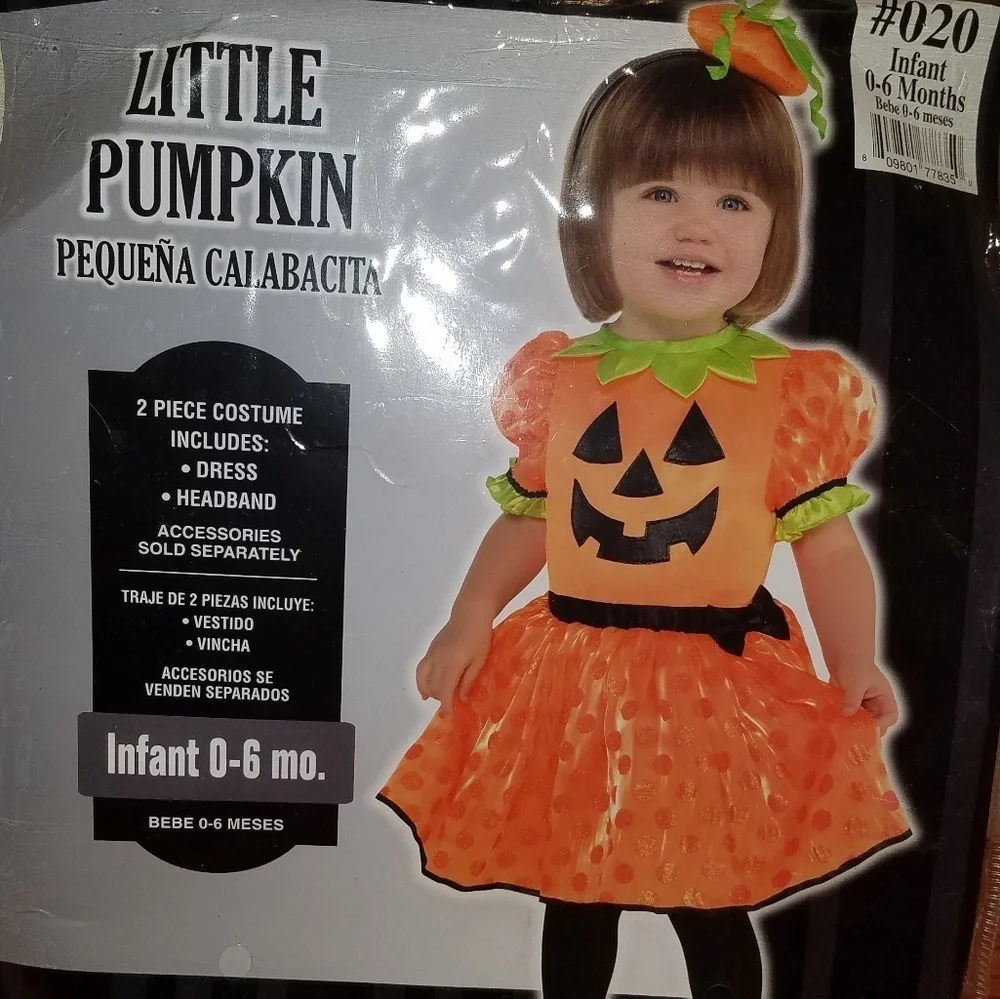 🎃 Little Pumpkin dress costume, 0-6 mo